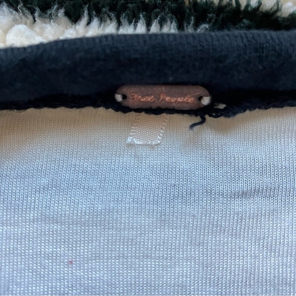 Free People Fuzzy Breton Striped Crewneck Pullover size XS - Picture 5 of 6